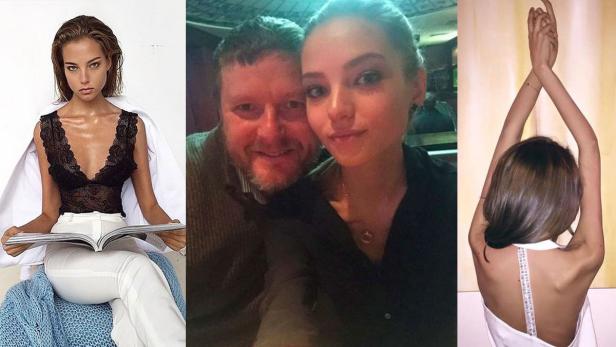 Drei Fotos zeigen eine Frau, ein Paar und eine Frau beim Yoga.