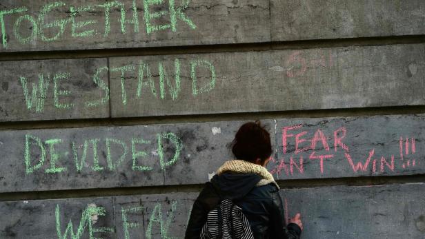Graffiti in Brüssel: Zusammenhalten ist jetzt wichtig.