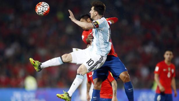Chile vs Argentina Lionel Messi kam erstmals in der laufenden Quali zum Einsatz.