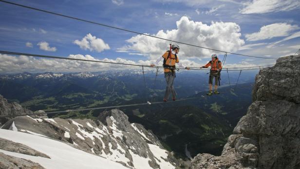 Klettersteig in der Ramsau.