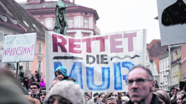 In Graz wurde erneut gegen die Staustufe demonstriert