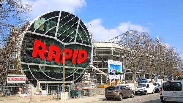 Vor dem Salzburg-Spiel trainierte Rapidl direkt neben der Röhre des Allianz-Stadions.