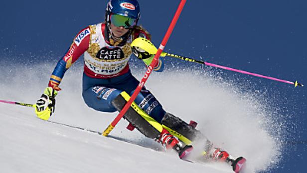 Shiffrin Slalom-Halbzeitführende - Kirchgasser Siebente