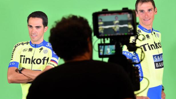 In der Favoritenrolle: Alberto Contador (li.).