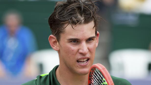 Dominic Thiem während eines Tennisspiels.