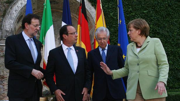 EU-Gipfel: Merkel zittert, Monti warnt