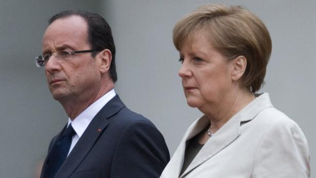 Angela Merkel und François Hollande bei einem Treffen.