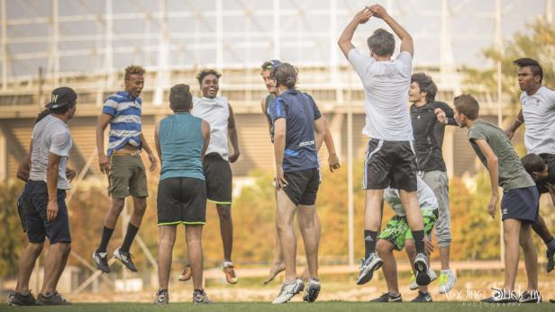 Rugby Union Donau Wien: Tranieren mit Flüchtlingen.