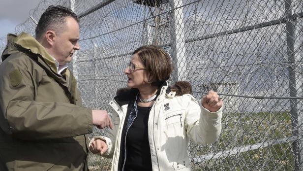 Mikl-Leitner (ÖVP) Doskozil (SPÖ) an der bulgarisch-türkischen Grenze