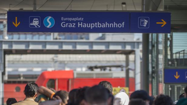 FLÜCHTLINGE: HAUPTBAHNBAHNHOF GRAZ (Archivbild Grazer Hauptbahnhof)