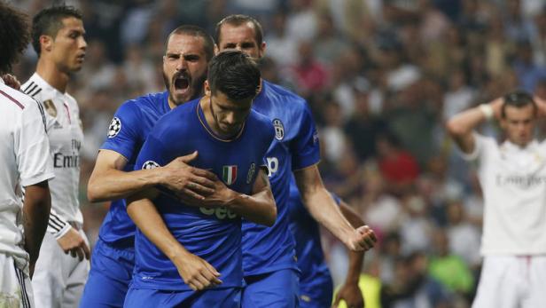 Späte Rache: Alvaro Morata erzielte den Ausgleich für Juventus und warf damit Real Madrid aus dem Bewerb. Morata war bei Real groß geworden und später aussortiert worden.