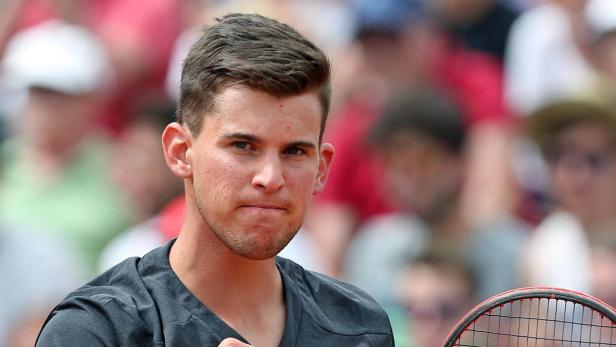 Dominic Thiem bei einem Tennismatch.