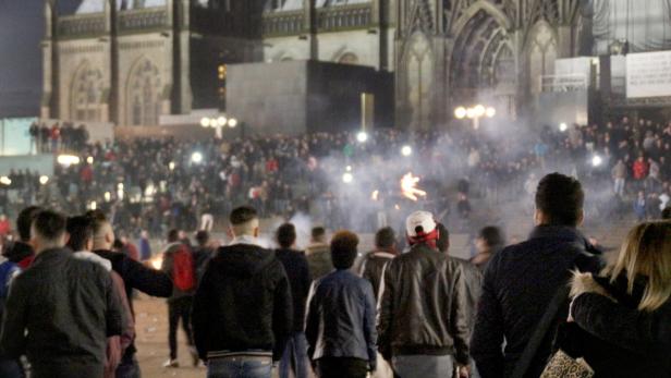 Silvesternacht am Kölner Hauptbahnhof