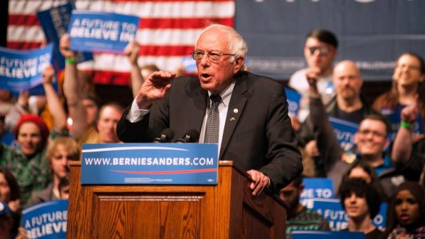Bernie Sanders bei einer Wahlveranstaltung in Wyoming am 5. April 2016.