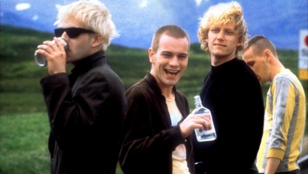Eine Szene mit Ewan McGregor und anderen Schauspielern aus dem Film „Trainspotting“.