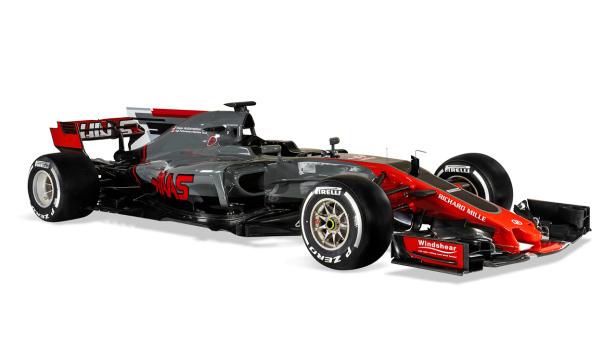Der neue Haas F1 ist im Vergleich zur Konkurrenz eher schlicht.