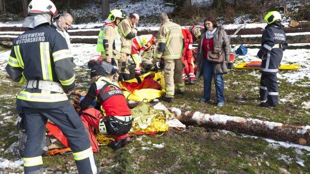 25 Mann der Feuerwehren Viktorsberg und Rankweil sicherten die Unfallstelle
