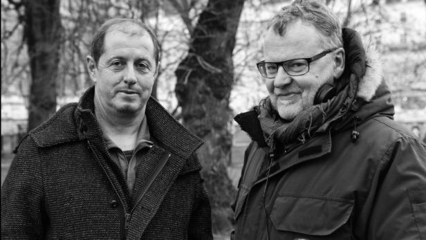 Der Regisseur Stefan Ruzowitzky (rechts) mit dem Drehbuchautor Martin Ambrosch.