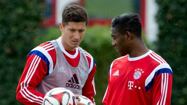 Neue Freunde: Robert Lewandowski und David Alaba spielen einander bei Bayern die Bälle zu.
