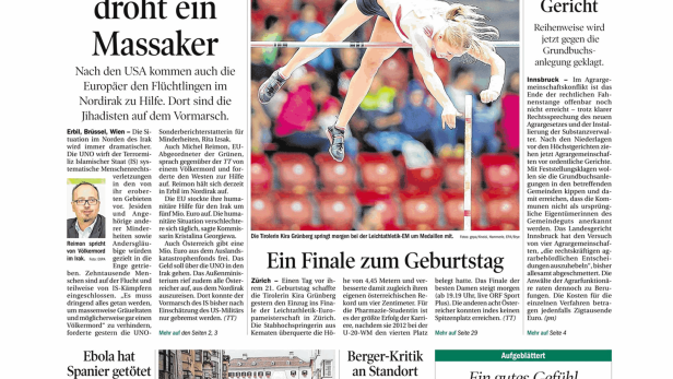 Die Tirolerin Kira Grünberg beim Stabhochsprung.