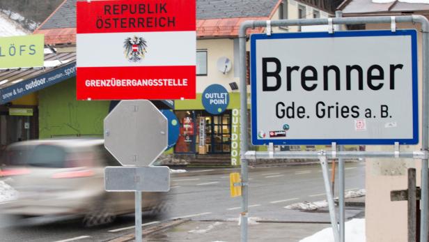 Grenzübergang am Brenner.