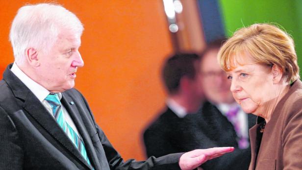 Bayerns Ministerpäsident Horst Seehofer (CSU) und die deutsche Kanzlerin Angela Merkel (CDU).