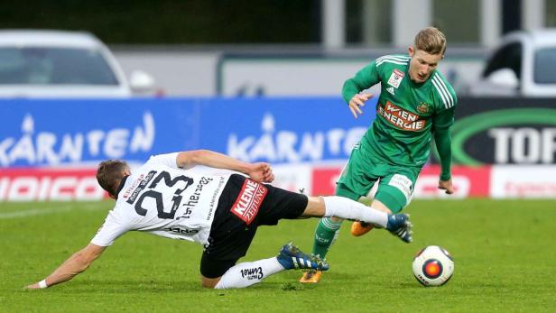 Fussball Rapid (Kainz) stolperte beim WAC (Tschernegg)