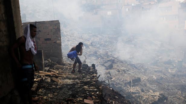 Großbrand in Favela in Sao Paulo