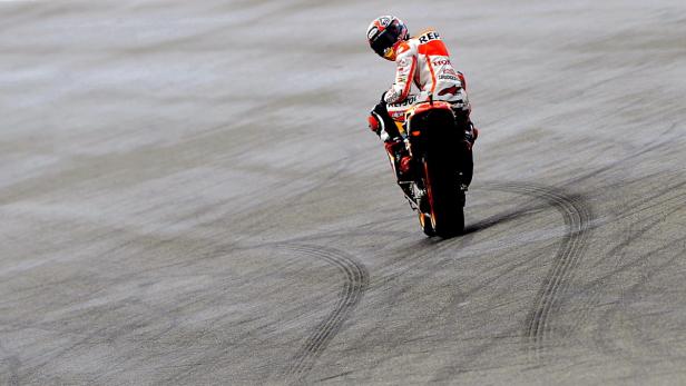 Die Konkurrenten sehen von Marc Marquez meist nur den Rücken.