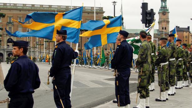Schwedische Soldaten.