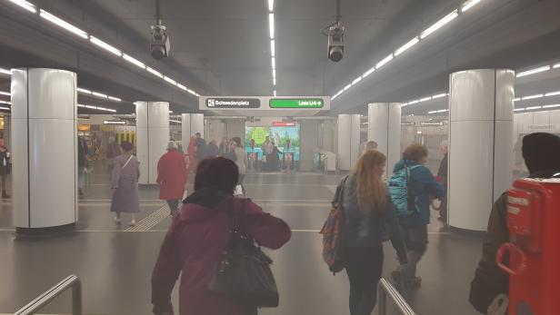 Brand in der U-Bahn-Station Schwedenplatz
