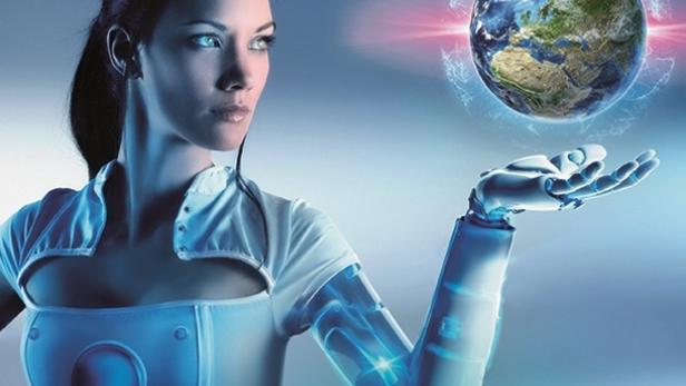 Das Cover des „Format Science“-Magazins zeigt eine futuristische Frau, die eine Erdkugel in ihrer Hand hält.