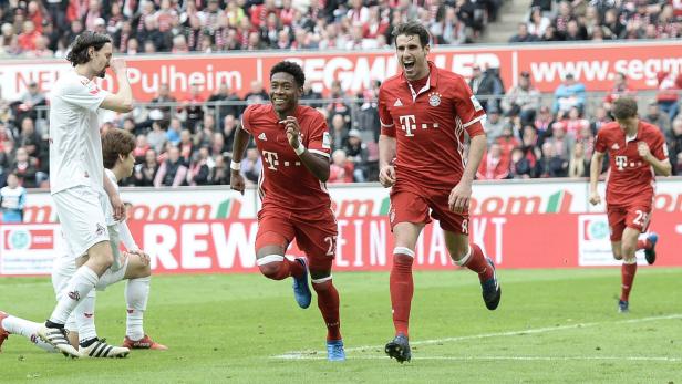 David Alaba und seine Bayern sind wieder auf dem besten Weg zur Titelverteidigung. Die Münchner gewannen bei Peter Stögers 1. FC Köln souverän 3:0, Alaba spielte solide, verbuchte zwei Schüsse aufs gegnerische Tor.