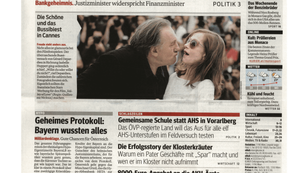 Schlagzeile vom 23.05.2015Breite Front gegen Recht auf Konto-Einschau für die FinanzKurier