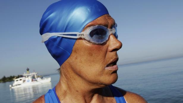 U.S. long-distance swimmer Diana Nyad is pictured