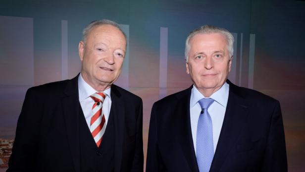 Die Präsidentschaftskandidaten Andreas Kohl (ÖVP) und Rudolf Hundstorfer (SPÖ).