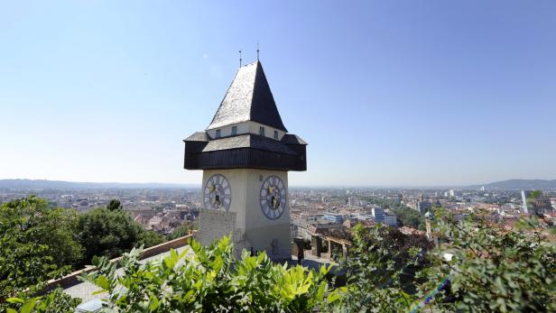 Der Uhrturm auf dem Schlossberg in Graz: Die klassische Sehenswürdigkeit der Steiermark