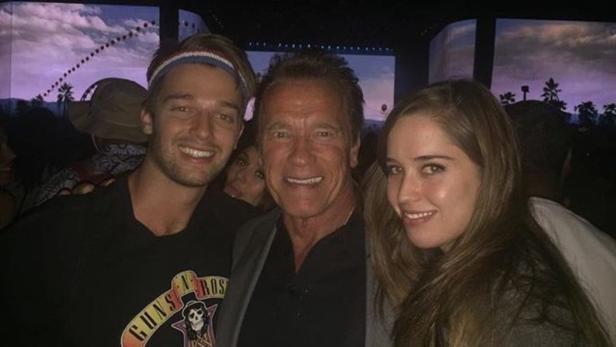 Schwarzenegger mit Patrick und Christina.