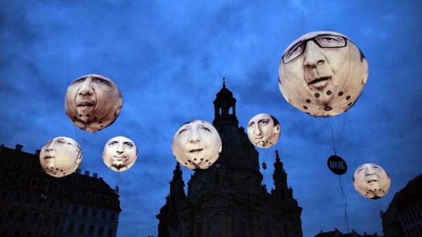 Anti-G7-Proteste im Vorfeld des Treffens in Dresden