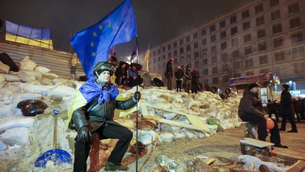 Ausharren auf dem Maidan: Pro-EU-Demonstranten in Kiew