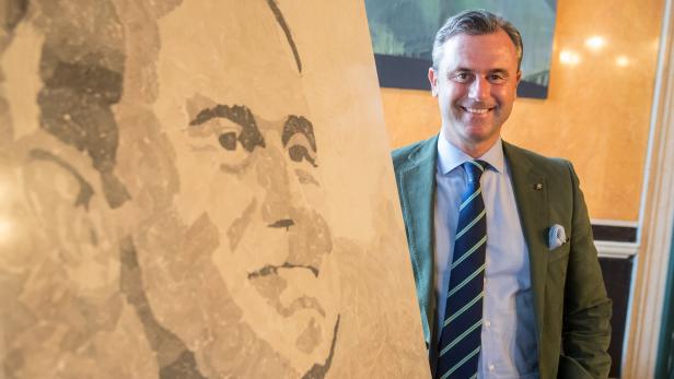 Kunstmarmor-Porträt des Dritten Nationalratspräsidenten Norbert Hofer