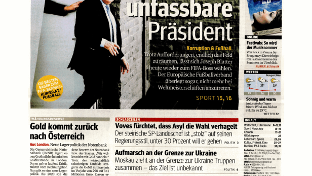 Schlagzeile vom 29.05.2015Der unfassbare PräsidentKurier