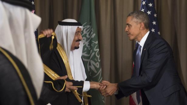 Saudischer König Salman mit US-Präsident Barack Obama.
