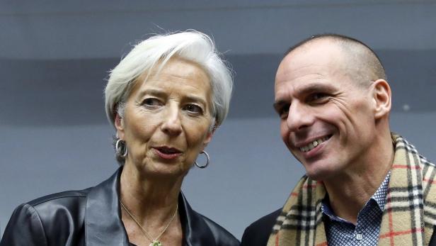 Christine Lagarde (l.) und der griechische Finanzminister Yanis Varoufakis.