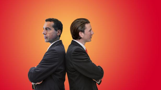 Kern und Kurz: Der Kanzler und der Außenminister tun sich mit EU-kritischen Ansagen hervor - unabhängig voneinander und in Konkurrenz