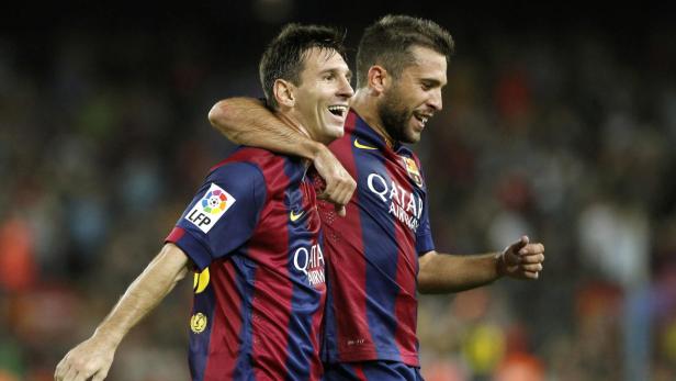 Lionel Messi trifft für Barcelona.