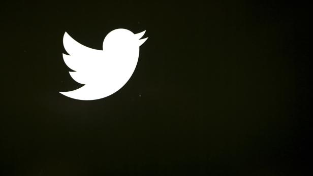 Das weiße Twitter-Logo auf einem schwarzen Hintergrund.