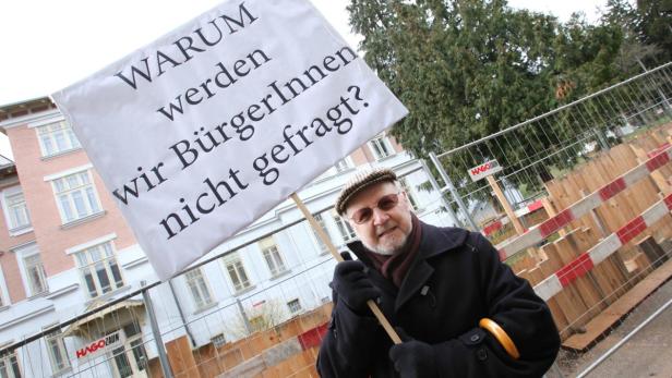 Steinhof, Steinhofgründe, Bauarbeiten, Vassilakou, Demonstranten, Begehung