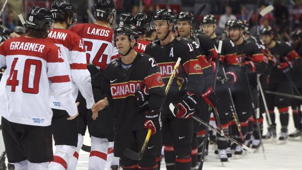 In Sotschi setzten sich die kanadischen NHL-Stars gegen Österreich mit 6:0 durch