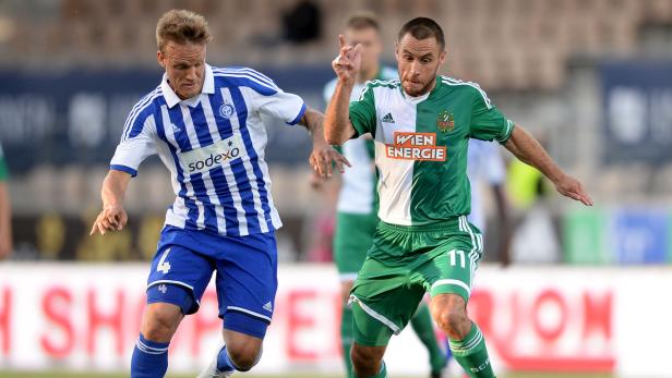 Steffen Hofmann und seine Rapid-Kollegen schleppen seit dem Aus gegen HJK Helsinki ein Handicap mit.